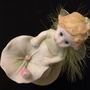 NWOT Pink and green belly ring